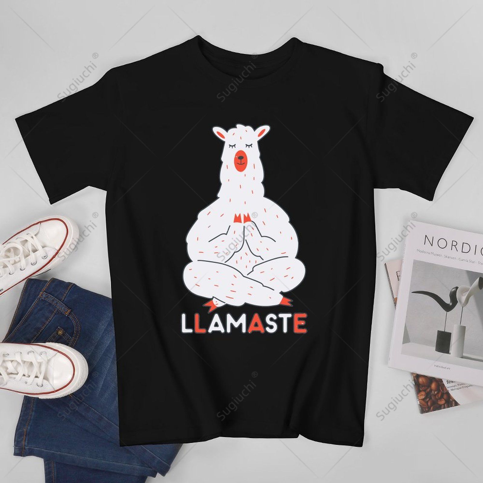Yoga Fitness Gifts - Unisex Mannen Llamaste Grappige Zen Alpaca