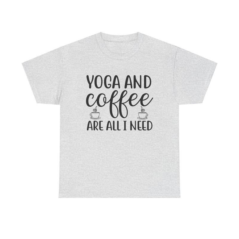 Yoga en koffie T-shirt grappig - Yoga Fitness Quotes recensie en prijs