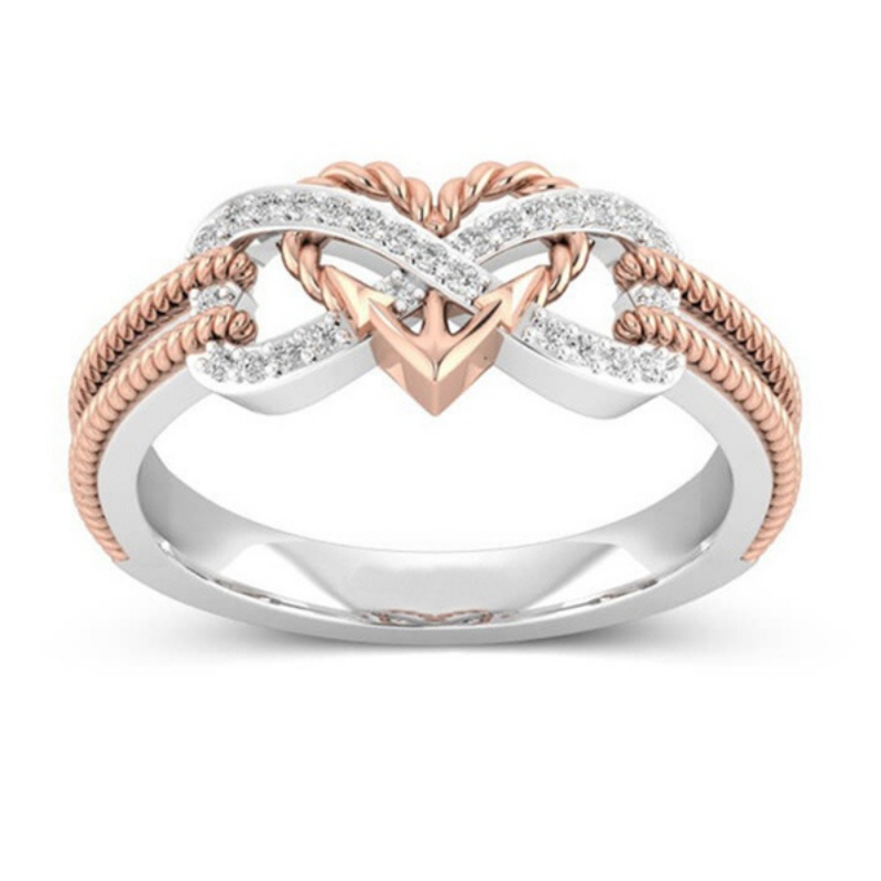 Zwart Rose Goud Kleur Hart Rin - Yoga Fitness Gifts recensie en prijs