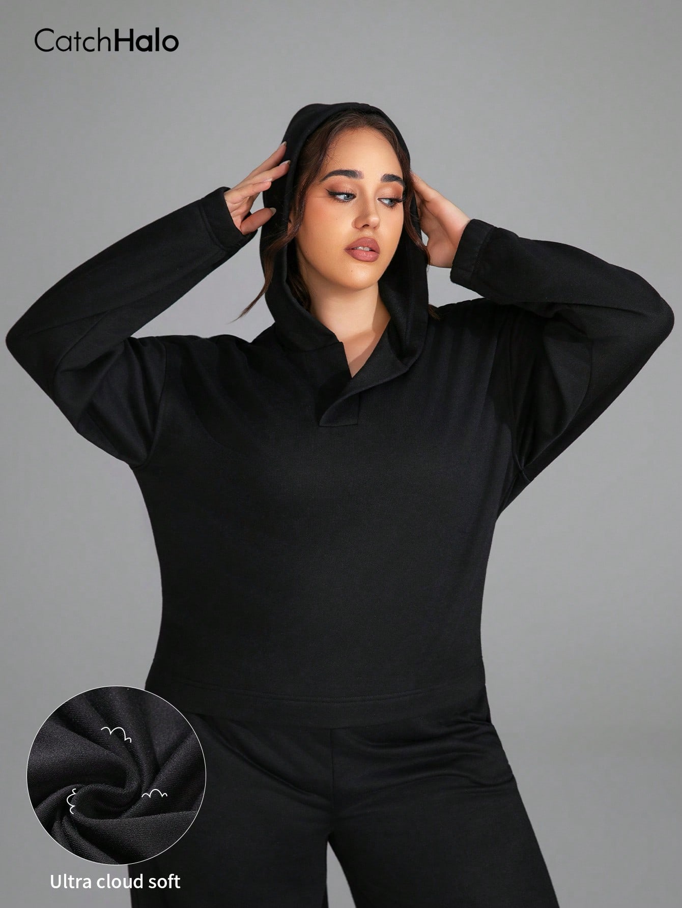 Plus size cropped hoodie voor  - Yoga Fitness Hoodie recensie en prijs